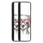Cute Chihuahua With Glasses Print Refrigerator Handle Covers