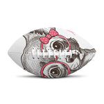 Cute Chihuahua With Glasses Print Rugby Ball
