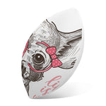 Cute Chihuahua With Glasses Print Rugby Ball