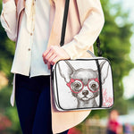 Cute Chihuahua With Glasses Print Shoulder Strap Bible Bag
