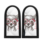 Cute Chihuahua With Glasses Print Skillet Handle Cover