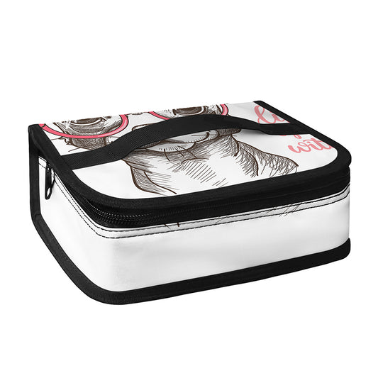 Cute Chihuahua With Glasses Print Small Lunch Bag