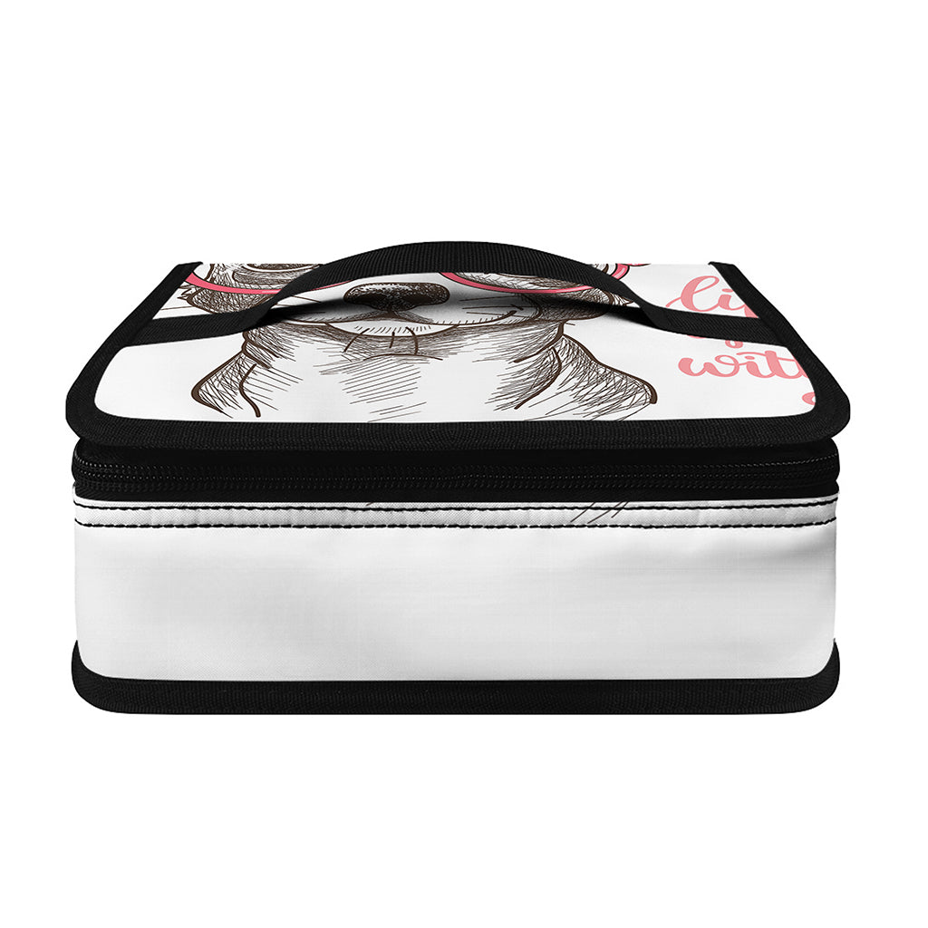 Cute Chihuahua With Glasses Print Small Lunch Bag