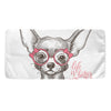 Cute Chihuahua With Glasses Print Towel