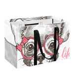 Cute Chihuahua With Glasses Print Utility Tote Bag