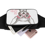 Cute Chihuahua With Glasses Print Waist Bag