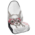 Cute Chihuahua With Glasses Print Waterproof Car Seat Cover