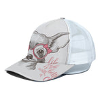 Cute Chihuahua With Glasses Print White Mesh Trucker Cap