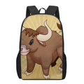 Cute Chinese Ox Zodiac Print 17 Inch Backpack