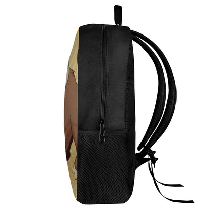 Cute Chinese Ox Zodiac Print 17 Inch Backpack
