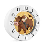 Cute Chinese Ox Zodiac Print Alarm Clock