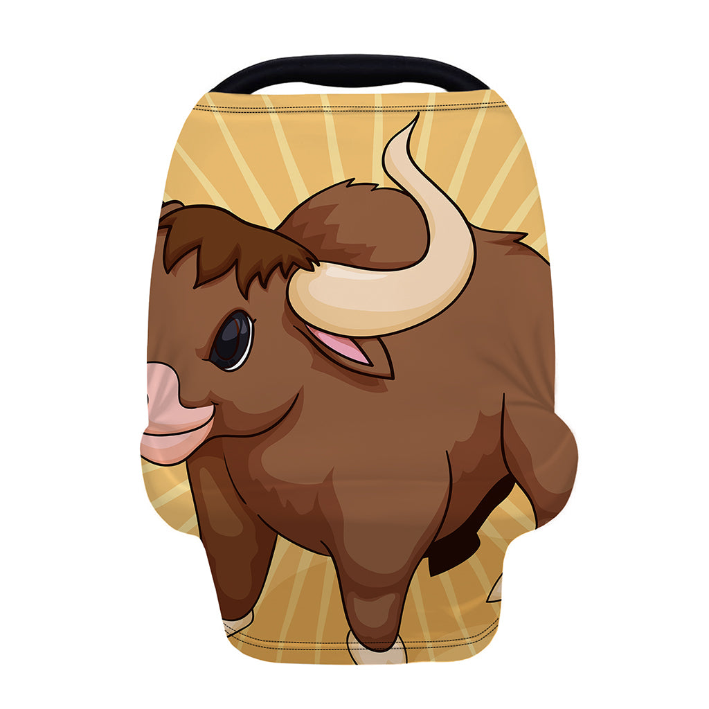 Cute Chinese Ox Zodiac Print Baby Seat Cover
