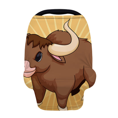 Cute Chinese Ox Zodiac Print Baby Seat Cover
