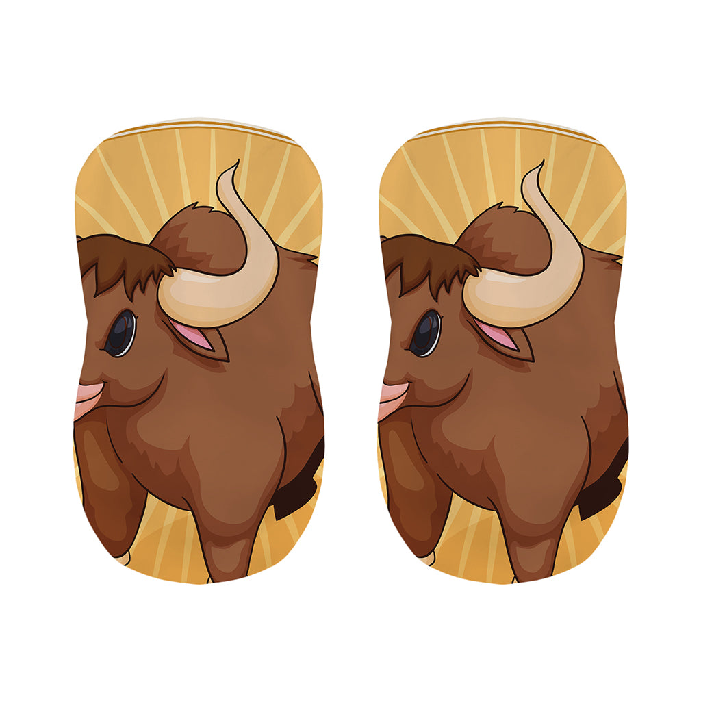 Cute Chinese Ox Zodiac Print Bar Stool Covers