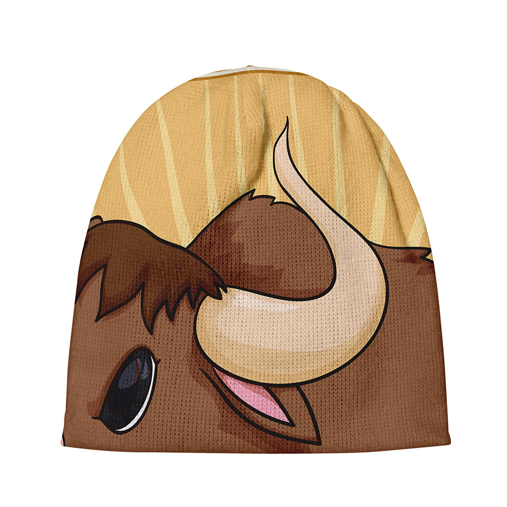 Cute Chinese Ox Zodiac Print Beanie