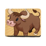 Cute Chinese Ox Zodiac Print Bifold Wallet