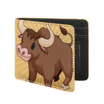 Cute Chinese Ox Zodiac Print Bifold Wallet