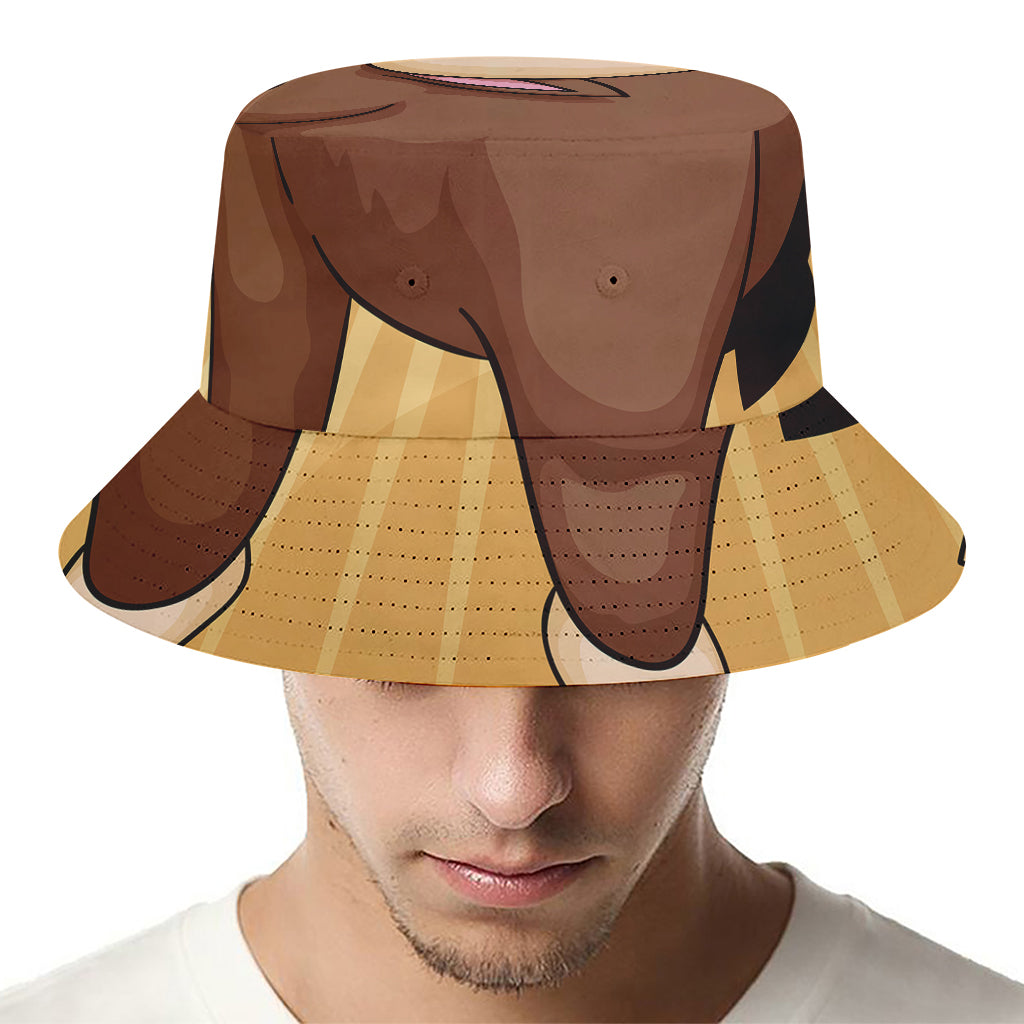 Cute Chinese Ox Zodiac Print Bucket Hat