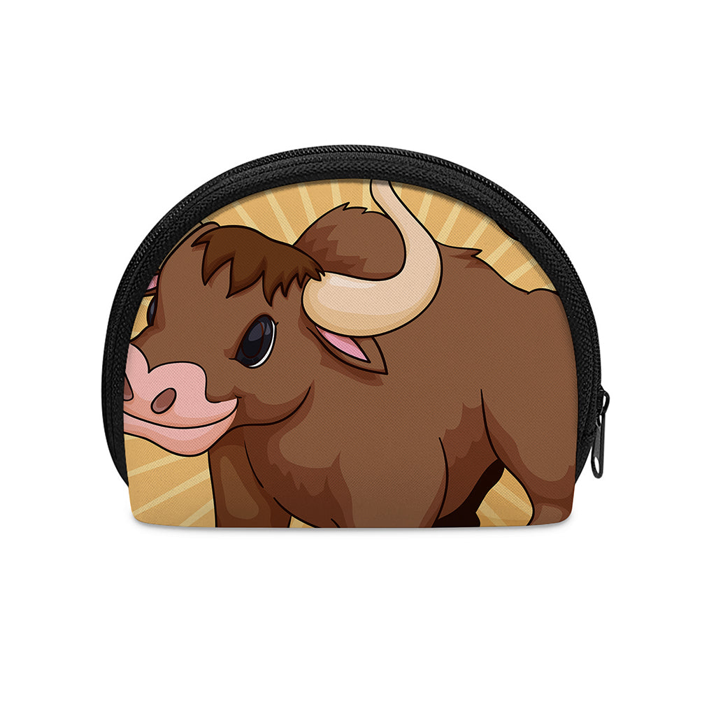 Cute Chinese Ox Zodiac Print Coin Purse