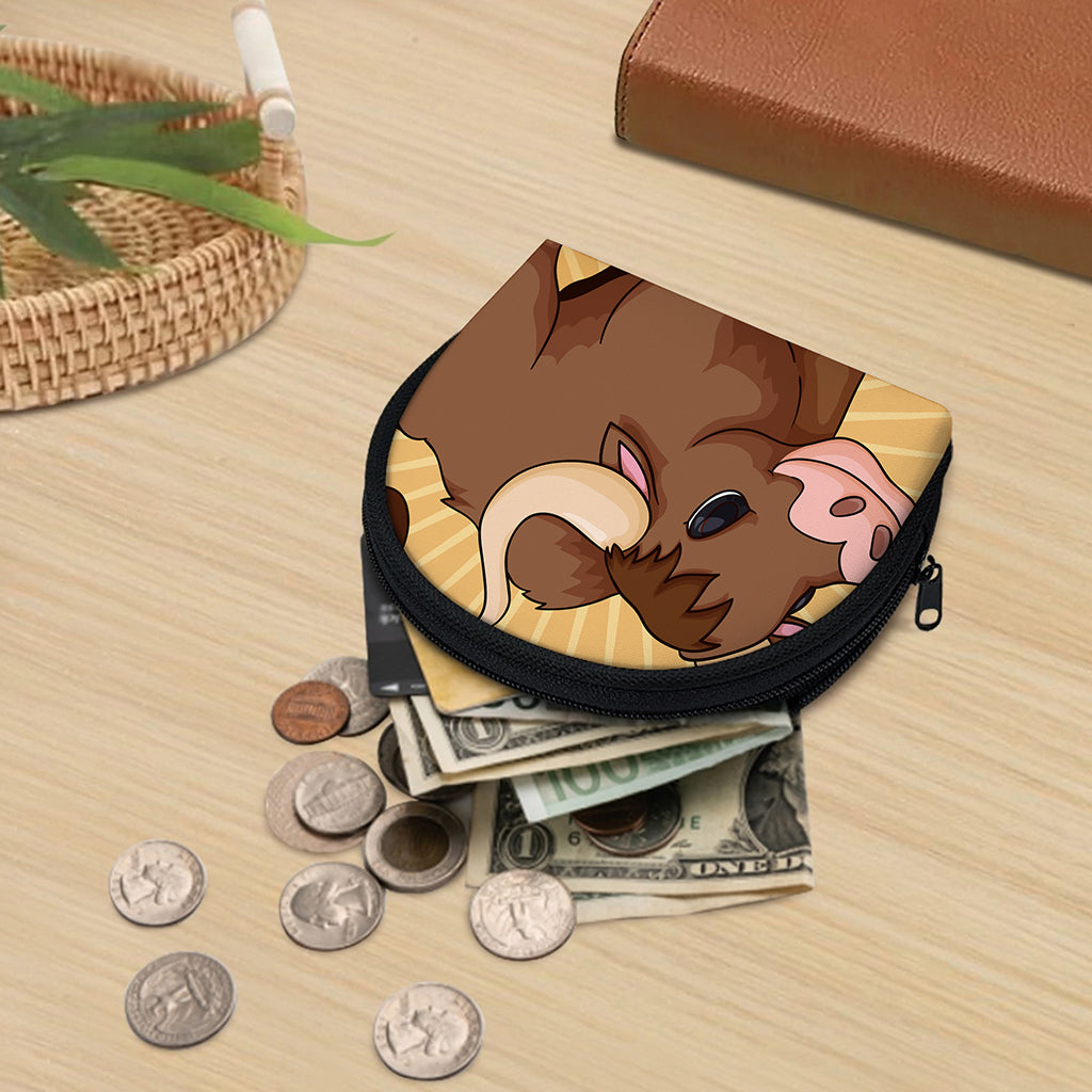 Cute Chinese Ox Zodiac Print Coin Purse