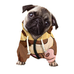 Cute Chinese Ox Zodiac Print Dog Zip Up Hoodie