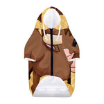 Cute Chinese Ox Zodiac Print Dog Zip Up Hoodie