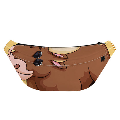 Cute Chinese Ox Zodiac Print Fanny Pack