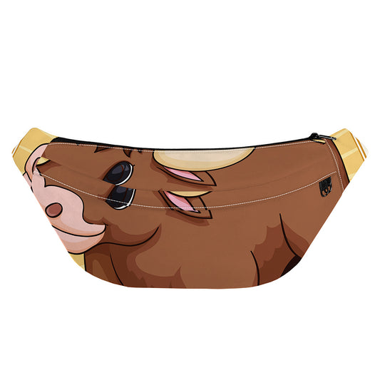 Cute Chinese Ox Zodiac Print Fanny Pack