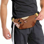 Cute Chinese Ox Zodiac Print Fanny Pack