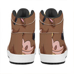 Cute Chinese Ox Zodiac Print High Top Leather Sneakers