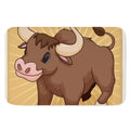 Cute Chinese Ox Zodiac Print Indoor Door Mat