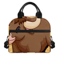 Cute Chinese Ox Zodiac Print Insulated Lunch Bag
