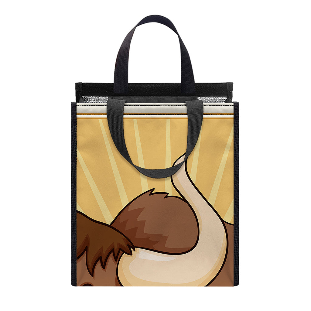 Cute Chinese Ox Zodiac Print Insulated Lunch Tote