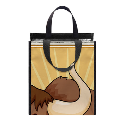 Cute Chinese Ox Zodiac Print Insulated Lunch Tote