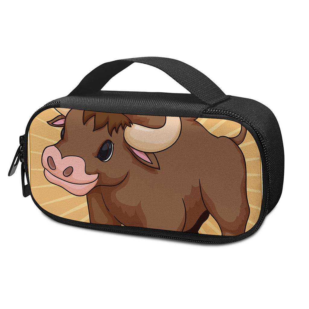 Cute Chinese Ox Zodiac Print Insulin Cooler Travel Case