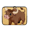 Cute Chinese Ox Zodiac Print Laptop Sleeve