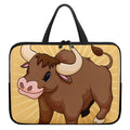 Cute Chinese Ox Zodiac Print Laptop Sleeve With Handle