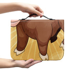 Cute Chinese Ox Zodiac Print Leather Bible Cover
