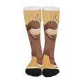 Cute Chinese Ox Zodiac Print Long Socks