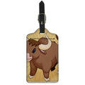 Cute Chinese Ox Zodiac Print Luggage Tag