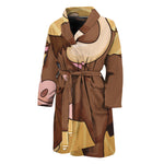 Cute Chinese Ox Zodiac Print Men's Bathrobe