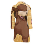 Cute Chinese Ox Zodiac Print Men's Bathrobe