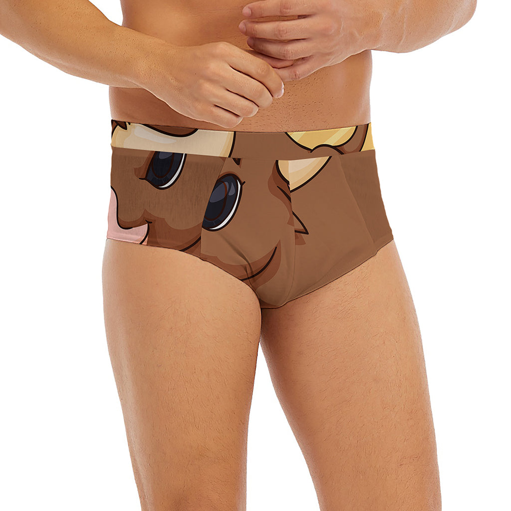Cute Chinese Ox Zodiac Print Men's Briefs