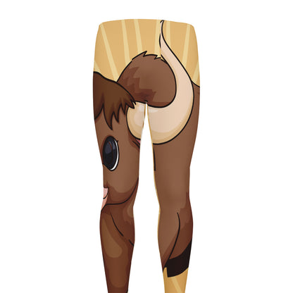 Cute Chinese Ox Zodiac Print Men's leggings