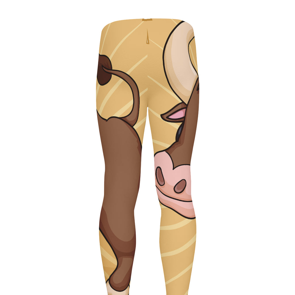 Cute Chinese Ox Zodiac Print Men's leggings
