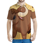 Cute Chinese Ox Zodiac Print Men's Polo Shirt