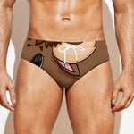 Cute Chinese Ox Zodiac Print Men's Swim Briefs