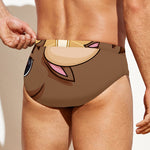 Cute Chinese Ox Zodiac Print Men's Swim Briefs