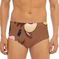 Cute Chinese Ox Zodiac Print Men's Triangle Swim Briefs