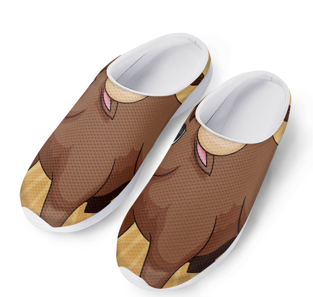 Cute Chinese Ox Zodiac Print Mesh Casual Shoes